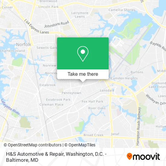 Mapa de H&S Automotive & Repair