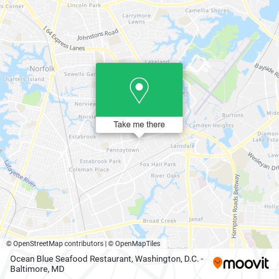 Mapa de Ocean Blue Seafood Restaurant