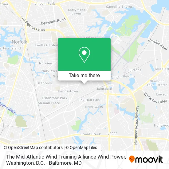 The Mid-Atlantic Wind Training Alliance Wind Power map