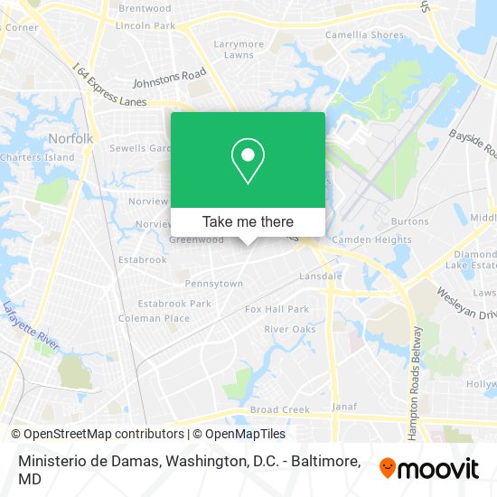 Mapa de Ministerio de Damas