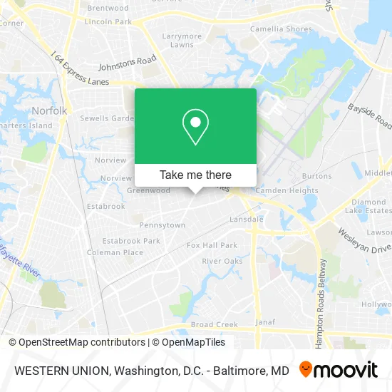 WESTERN UNION map