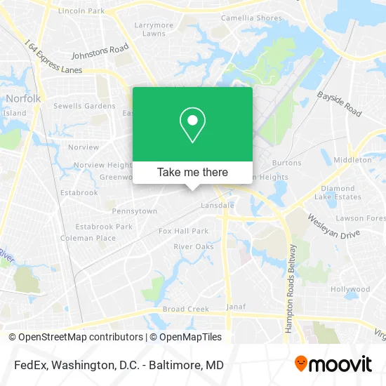 FedEx map
