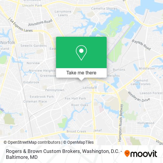 Rogers & Brown Custom Brokers map