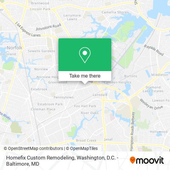 Mapa de Homefix Custom Remodeling