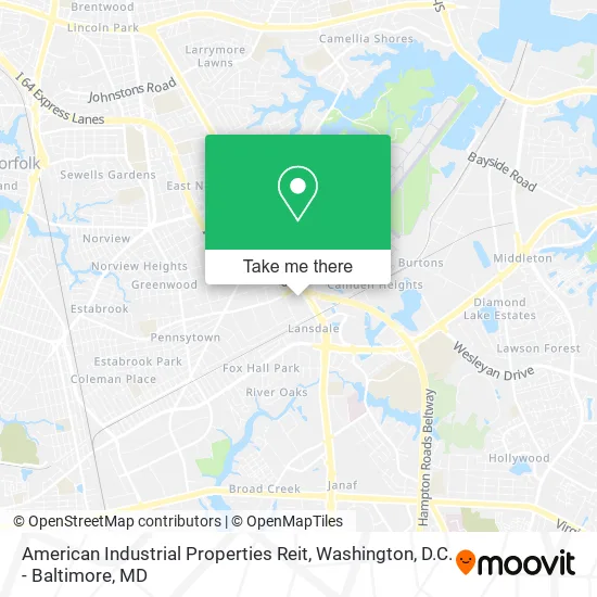 Mapa de American Industrial Properties Reit