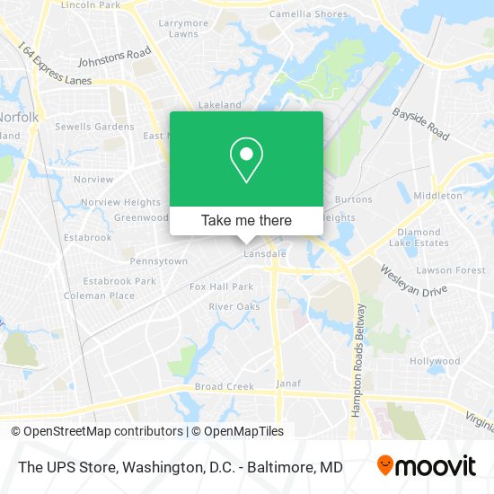 The UPS Store map