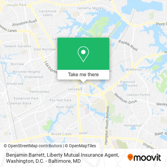 Benjamin Barrett, Liberty Mutual Insurance Agent map