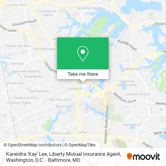 Kaneidra 'Kay' Lee, Liberty Mutual Insurance Agent map