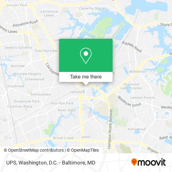 UPS map