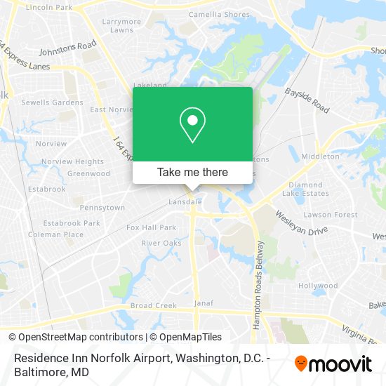 Mapa de Residence Inn Norfolk Airport