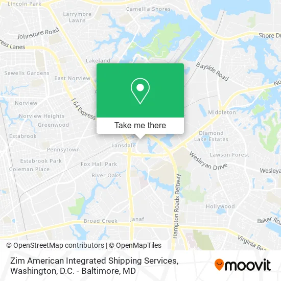 Zim American Integrated Shipping Services map