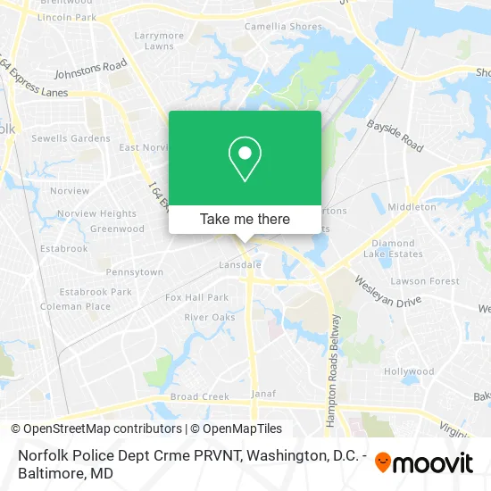 Norfolk Police Dept Crme PRVNT map