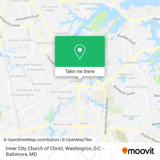 Inner City Church of Christ map