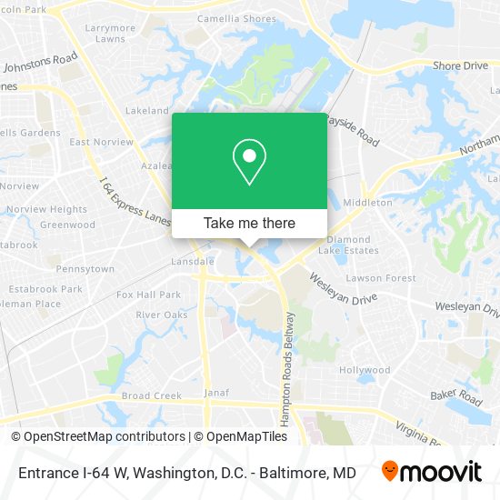 Entrance I-64 W map