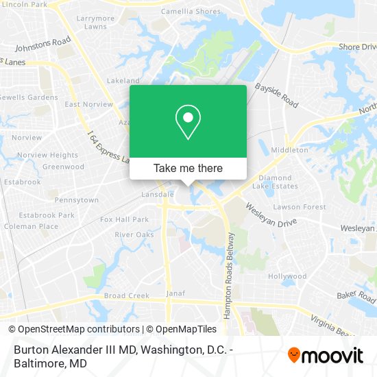 Burton Alexander III MD map