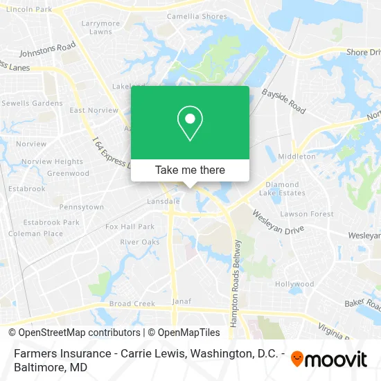 Farmers Insurance - Carrie Lewis map