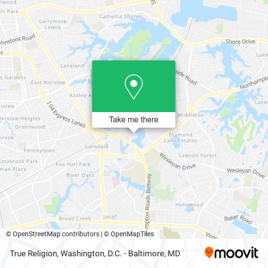 True Religion map