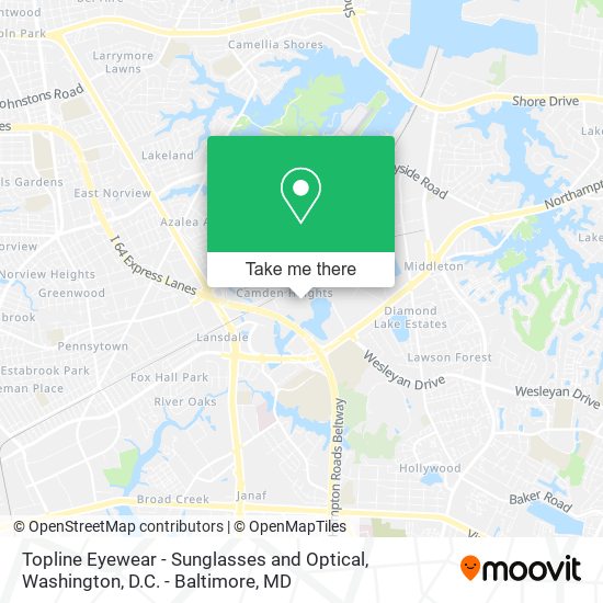 Topline Eyewear - Sunglasses and Optical map