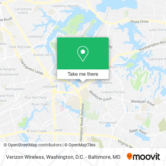 Mapa de Verizon Wireless
