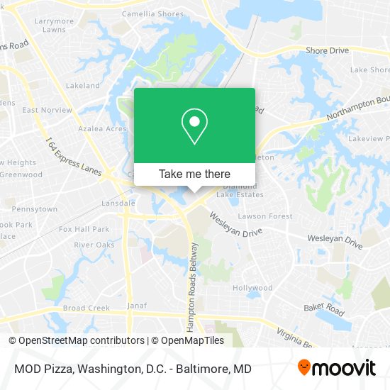 MOD Pizza map