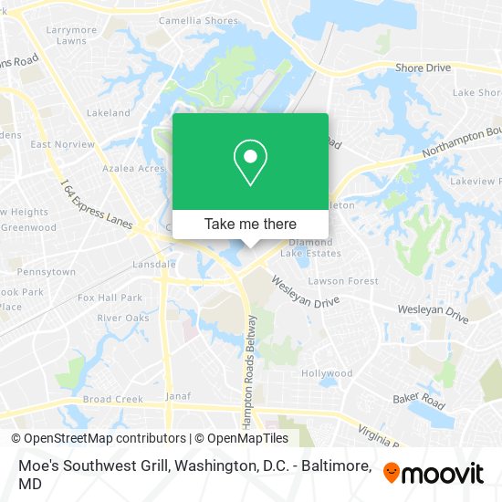 Mapa de Moe's Southwest Grill