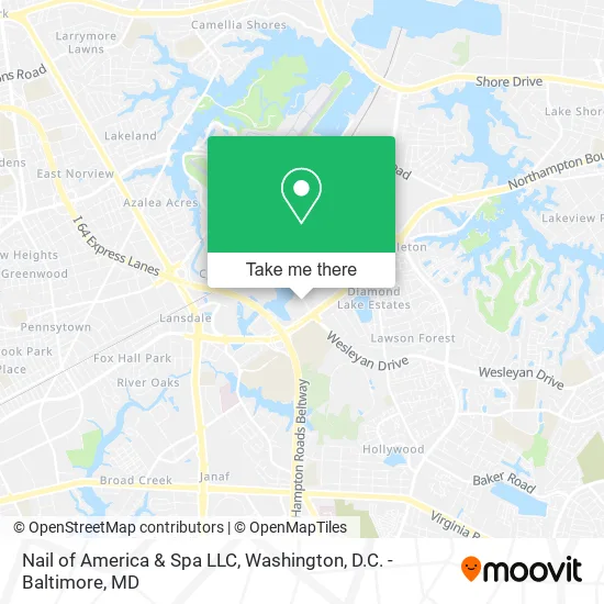 Mapa de Nail of America & Spa LLC
