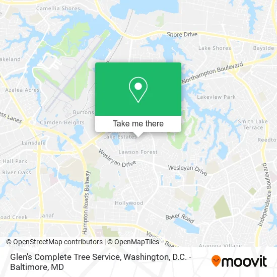 Glen's Complete Tree Service map