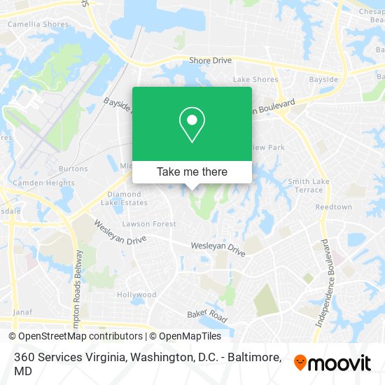 360 Services Virginia map