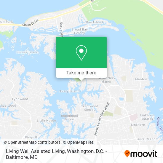 Living Well Assisted Living map