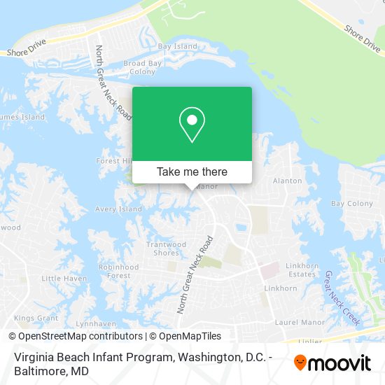 Mapa de Virginia Beach Infant Program