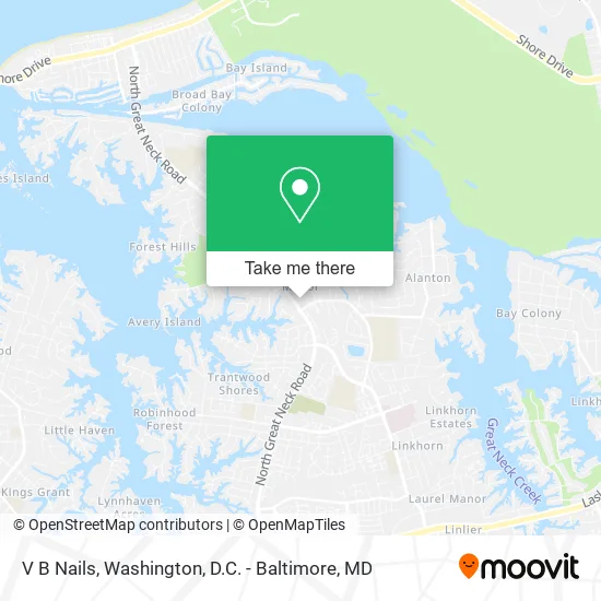 V B Nails map