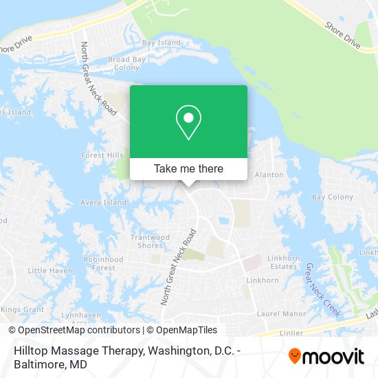 Hilltop Massage Therapy map
