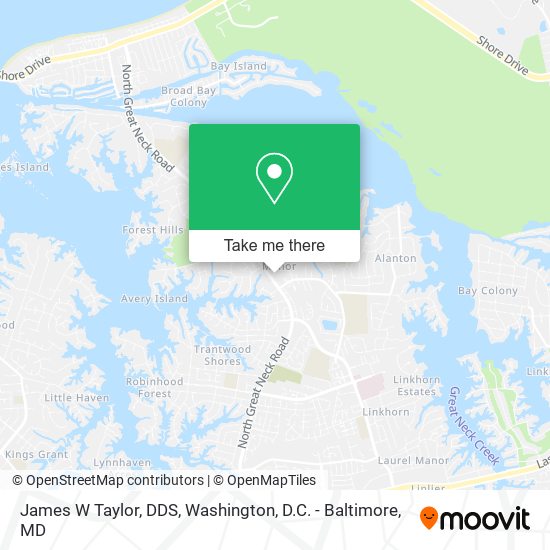 Mapa de James W Taylor, DDS