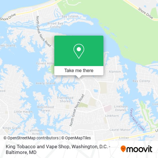 Mapa de King Tobacco and Vape Shop