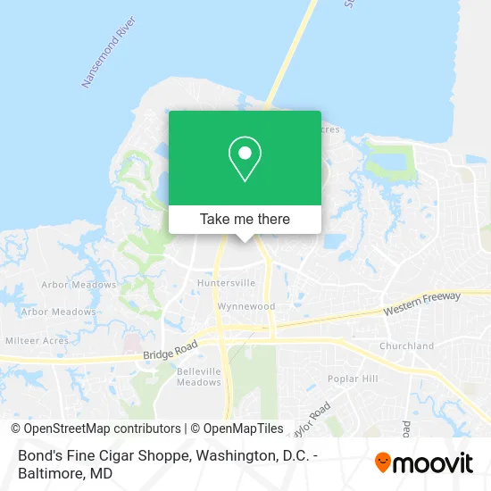 Bond's Fine Cigar Shoppe map