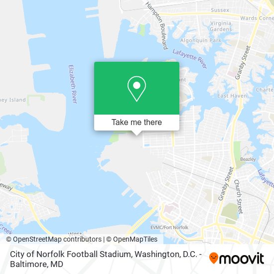 Mapa de City of Norfolk Football Stadium