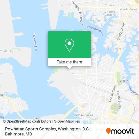 Powhatan Sports Complex map