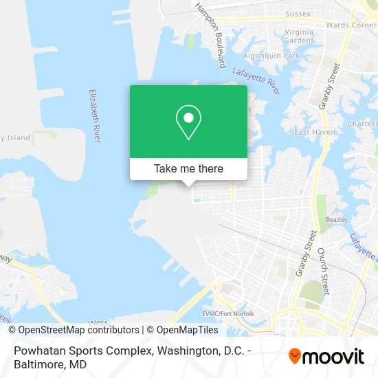 Powhatan Sports Complex map