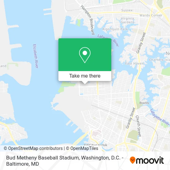 Bud Metheny Baseball Stadium map