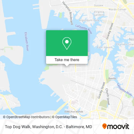 Top Dog Walk map