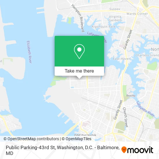 Public Parking-43rd St map