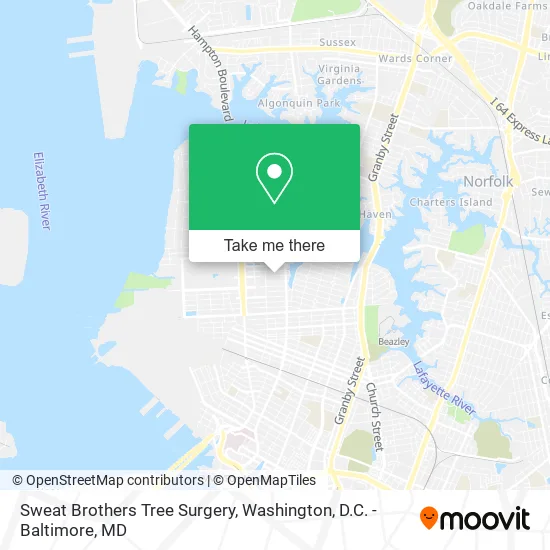 Sweat Brothers Tree Surgery map