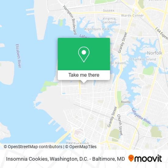 Insomnia Cookies map