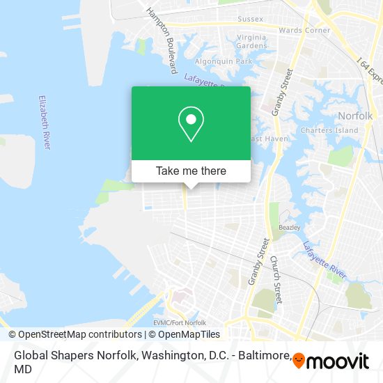 Global Shapers Norfolk map