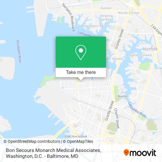 Mapa de Bon Secours Monarch Medical Associates