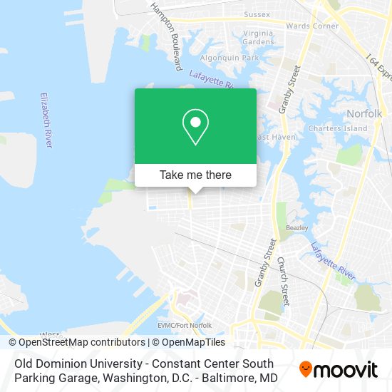 Old Dominion University - Constant Center South Parking Garage map
