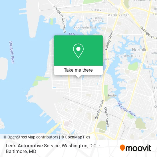 Lee's Automotive Service map