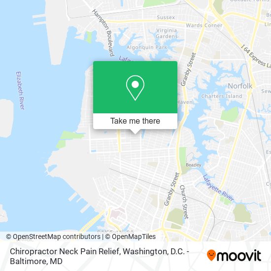 Chiropractor Neck Pain Relief map