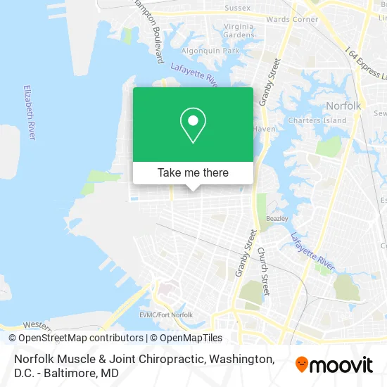 Norfolk Muscle & Joint Chiropractic map
