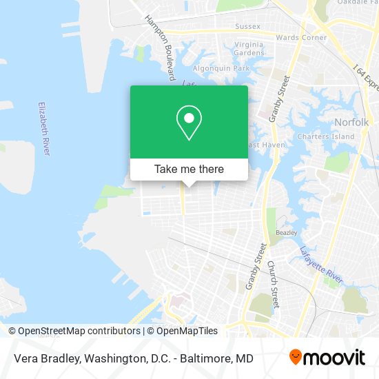 Vera Bradley map